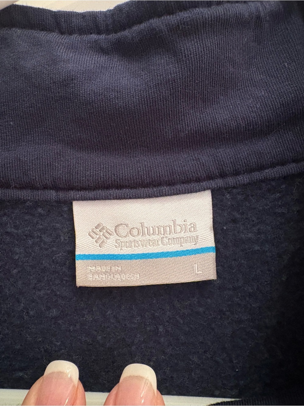 Columbia Men's Navy Half-Zip Sweatshirt Pullover - Picture 3 of 4